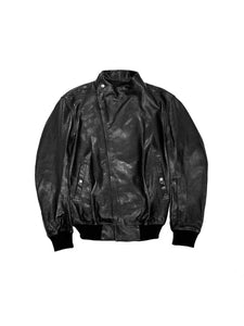 RICK OWENS - Leather Bomber - Hollywood Flight - AW25 - 09 BLACK
